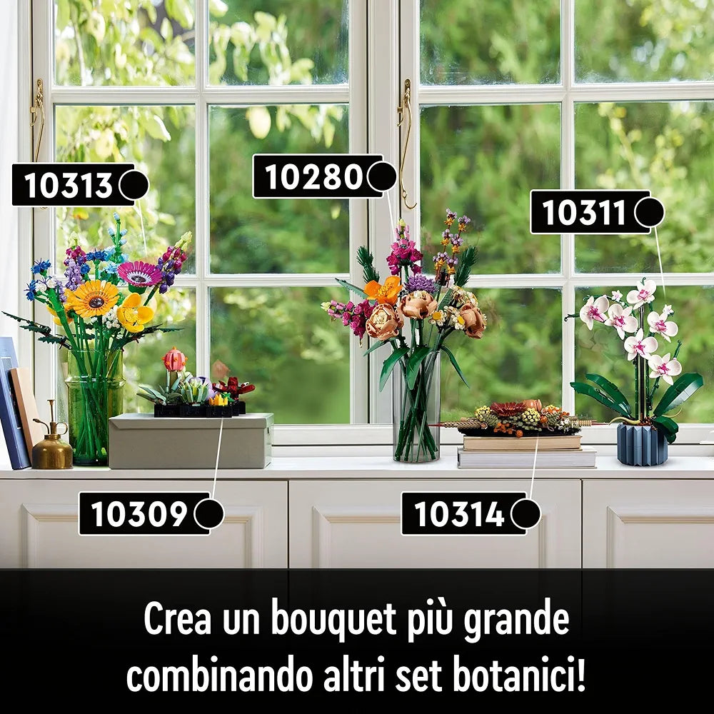 Lego Botanicals Wildflower Bouquet 10313 Building Set for Adults; A Wildflower Gift and an Immersive Project for Adults