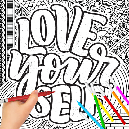 Motivation - Adult Colouring Book : Fun Colouring For Kids And Adults, Creative Coloring Book, Mindfulness Coloring Book, Relaxing Coloring Book