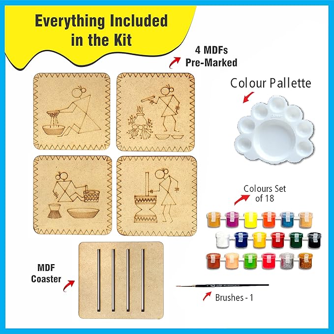 Solobolo Warli Art Painting Kit With Art and Craft Materials | Craft Kit for Girls 12-15