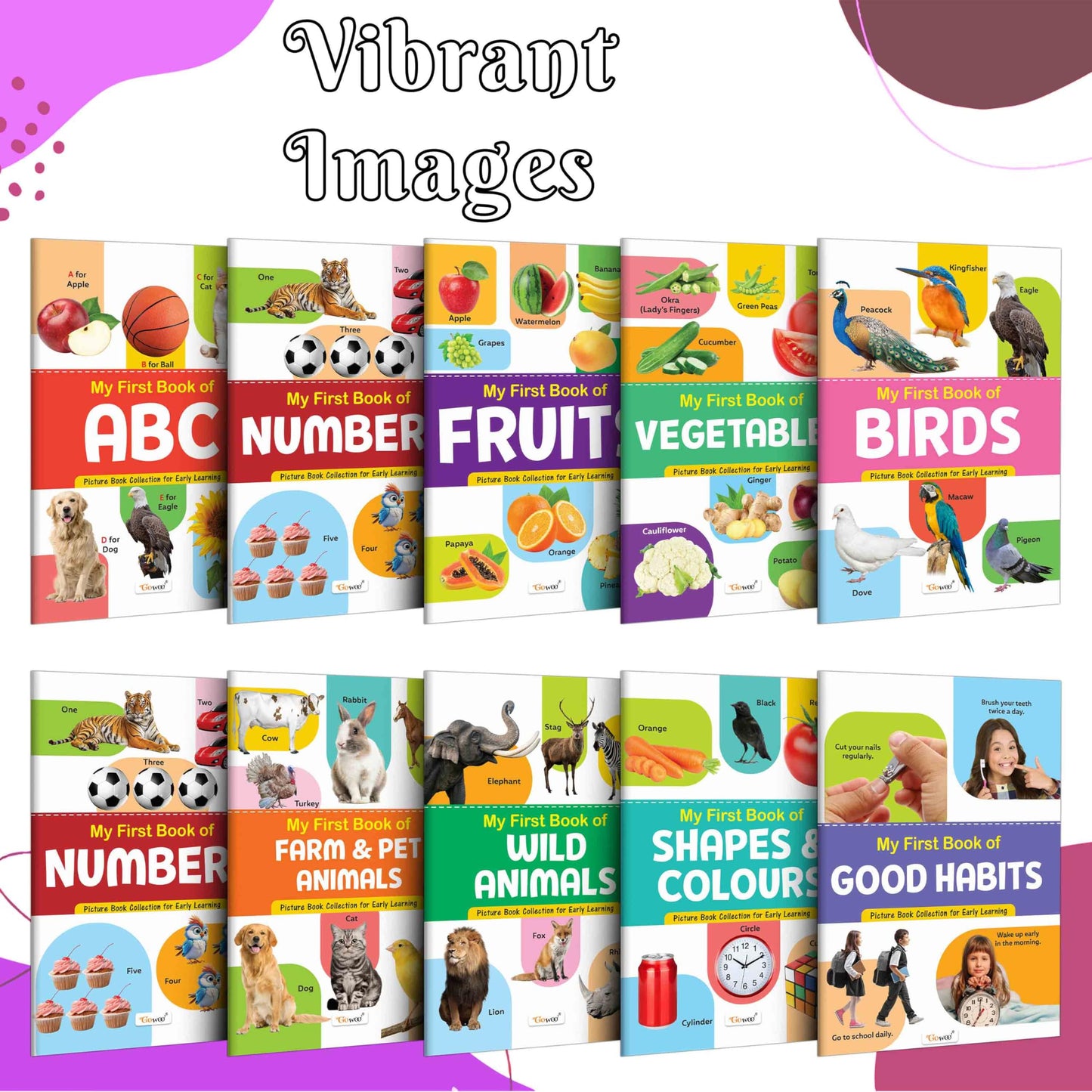 My First Picture Book Collection For Early Learning : Books For Children, Learning Picture Library For Kids, Toddler Book, Early Learning Book With 10 Topics