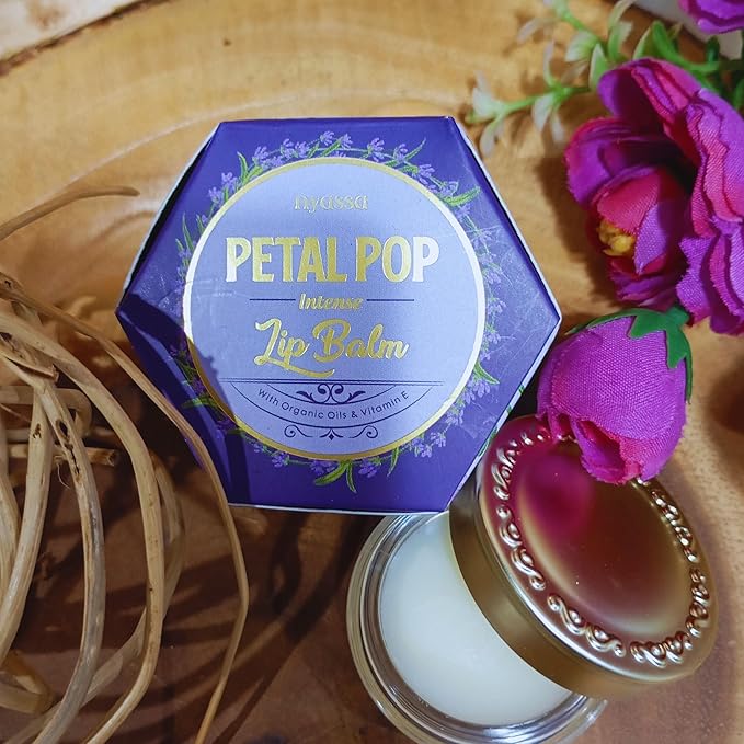 Nyassa Petal Pop Intense Lip Balm With Shea Butter & Organic Sweet Almond Oil - 6 Gms