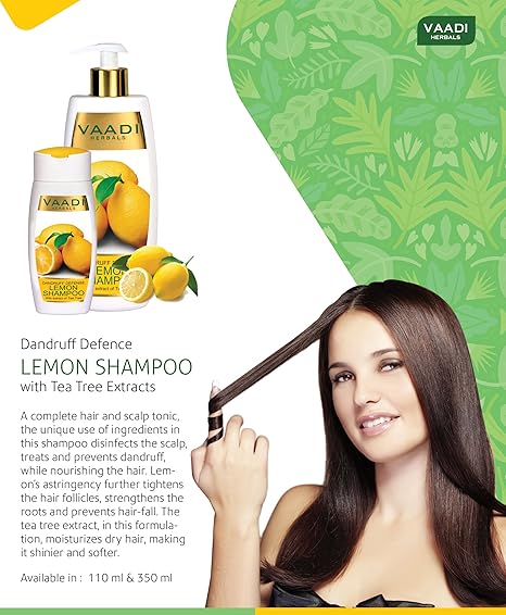 Vaadi Herbals Lemon Dandruff Defense Shampoo - 350 ml (Pack of 3)