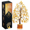 Bezavo Yellow Aventurine Crystal Tree Silver Wire