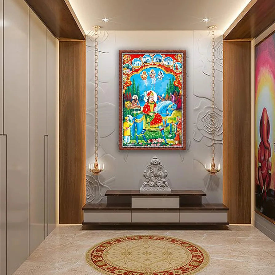 Rangoli MDF Wall Stick Decorative Panel 12x18 Wall Art P-1 Design-11