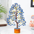 HindCraft Lapis Lazuli Crystal Tree Golden Wire 10-12 inch