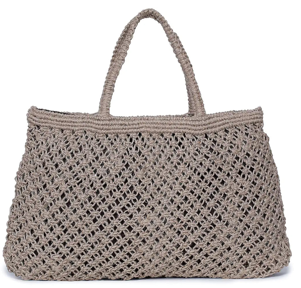 K London  Alii And Aliizey Brown Jute Macrame Shoulder Bag/handbag Regular