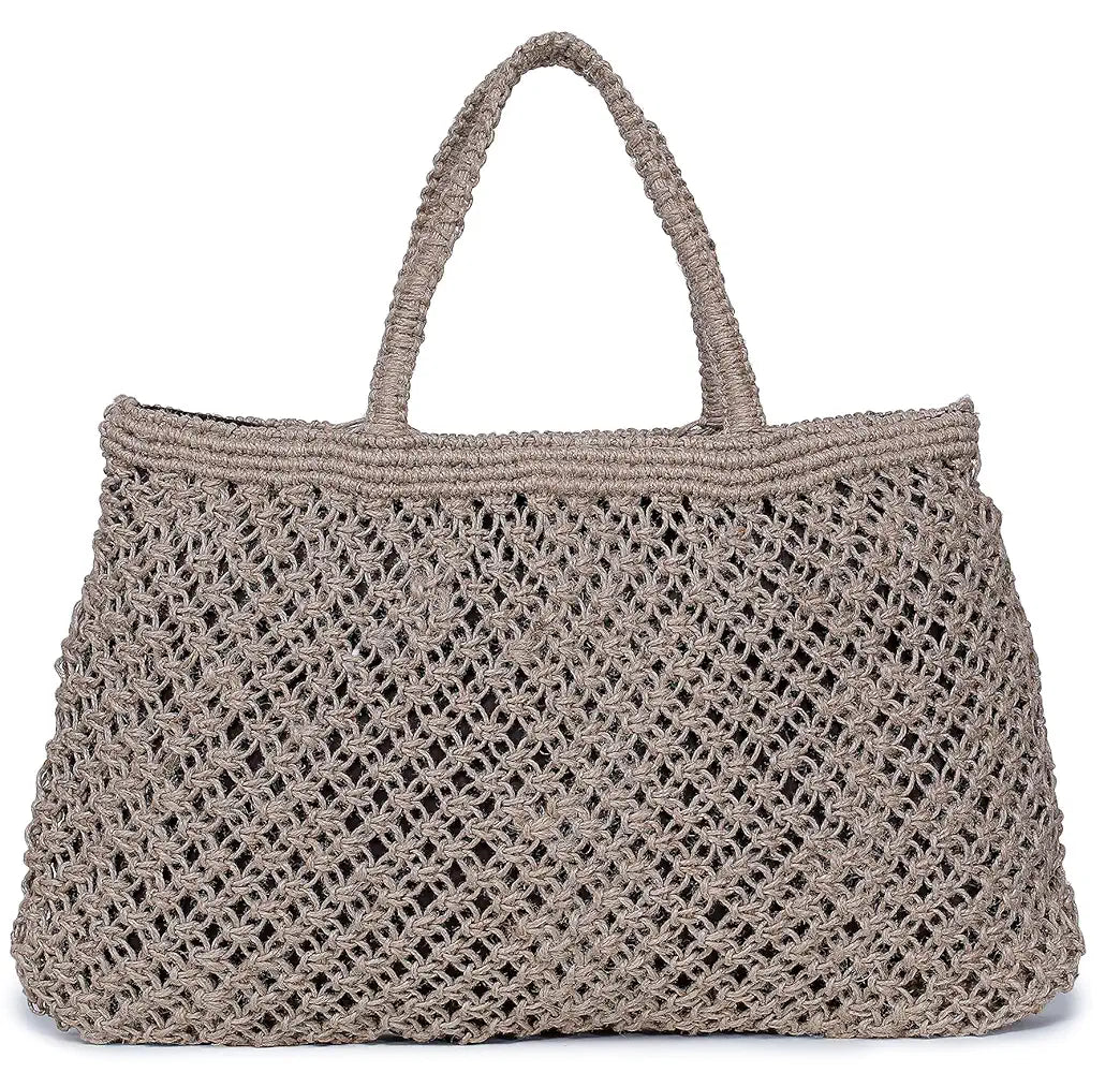 K London  Alii And Aliizey Brown Jute Macrame Shoulder Bag/handbag Regular