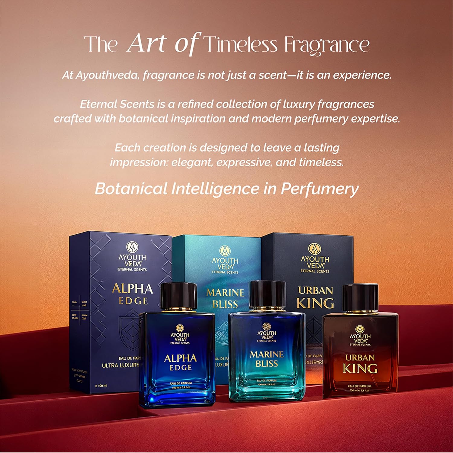 Ayouthveda Urban King Eau De Parfum for Men | Long-Lasting Luxury Perfume | Geranium, Patchouli, Spicy Warm Accord & Leather Notes | Bold & Confident All-Day & Night Fragrance | 100ml
