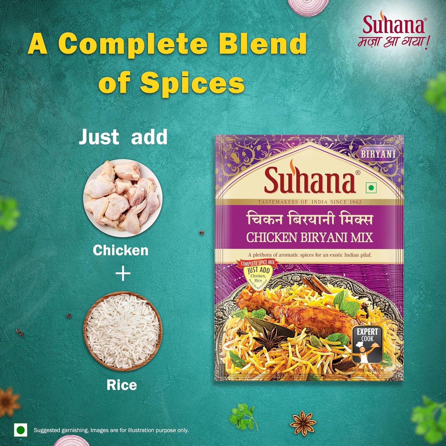 Suhana Chicken Biryani Pouch | Easy to Cook | Spice Mix