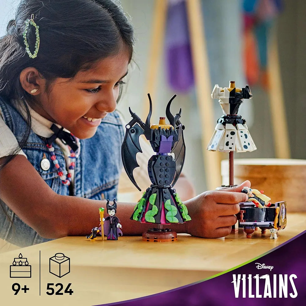 Lego Disney Villains Maleficent’s and Cruella De Vil’s Dresses 43262 Building Blocks Toys for 9+ Gift for Boys and Girls