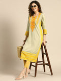 Sangria Women Ethnic Motifs Embroidered Thread Work Kurta