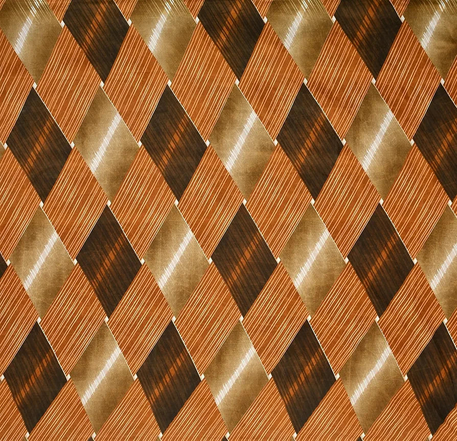 Homefab India 144 TC Microfiber Double Bedsheet with 2 Pillow Covers Brown Checks