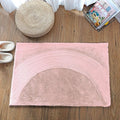 Luxe Home International Rectangular Bath Mat Super Soft Anti Skid Rabbit Fur Mats 40X60 Cm Colour Peach