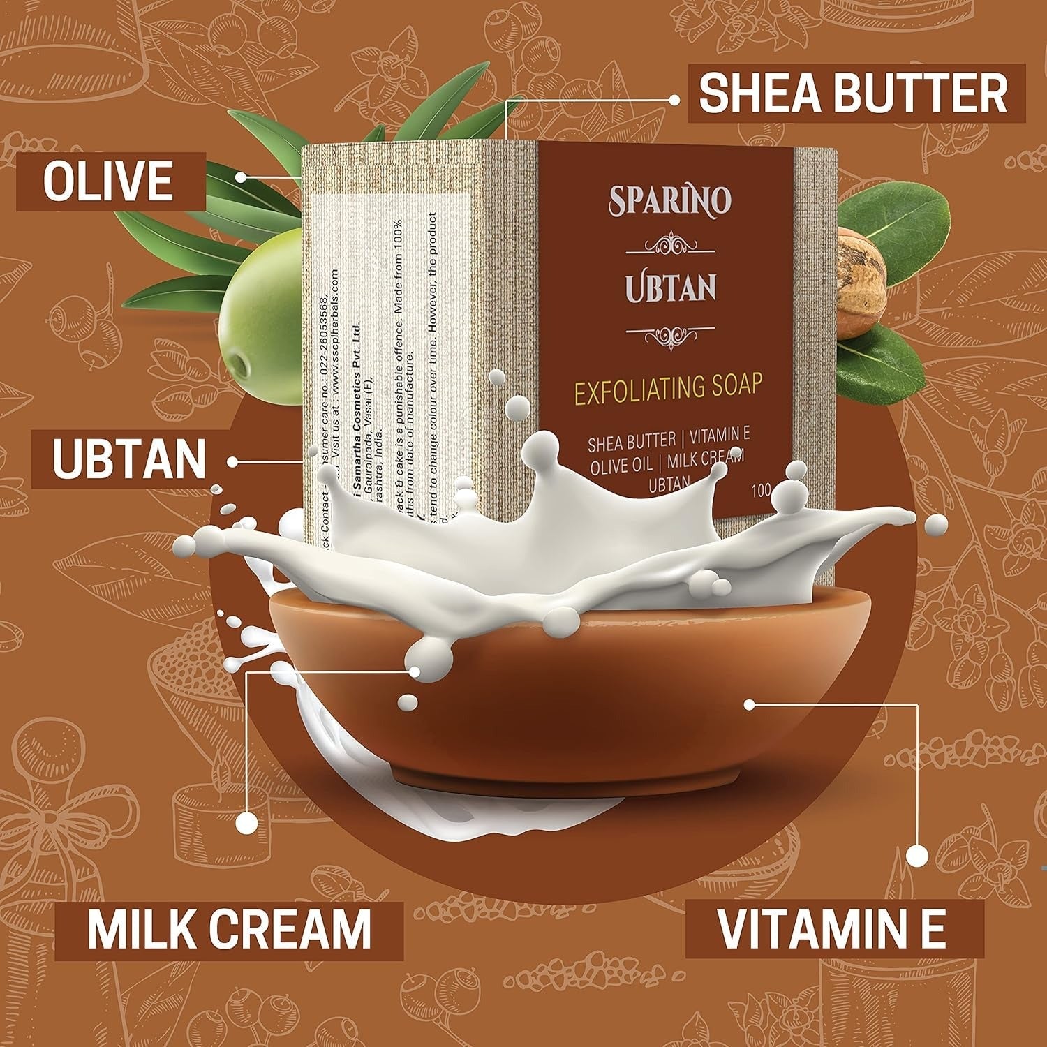 Sscpl Herbals Ubtan Shea Butter Soap - 100 gms (Pack of 4)