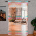 Kuber Industries String Door Curtain Fancy Sparkling String Beads Sheer Curtains Heart Angora Curtains Multi