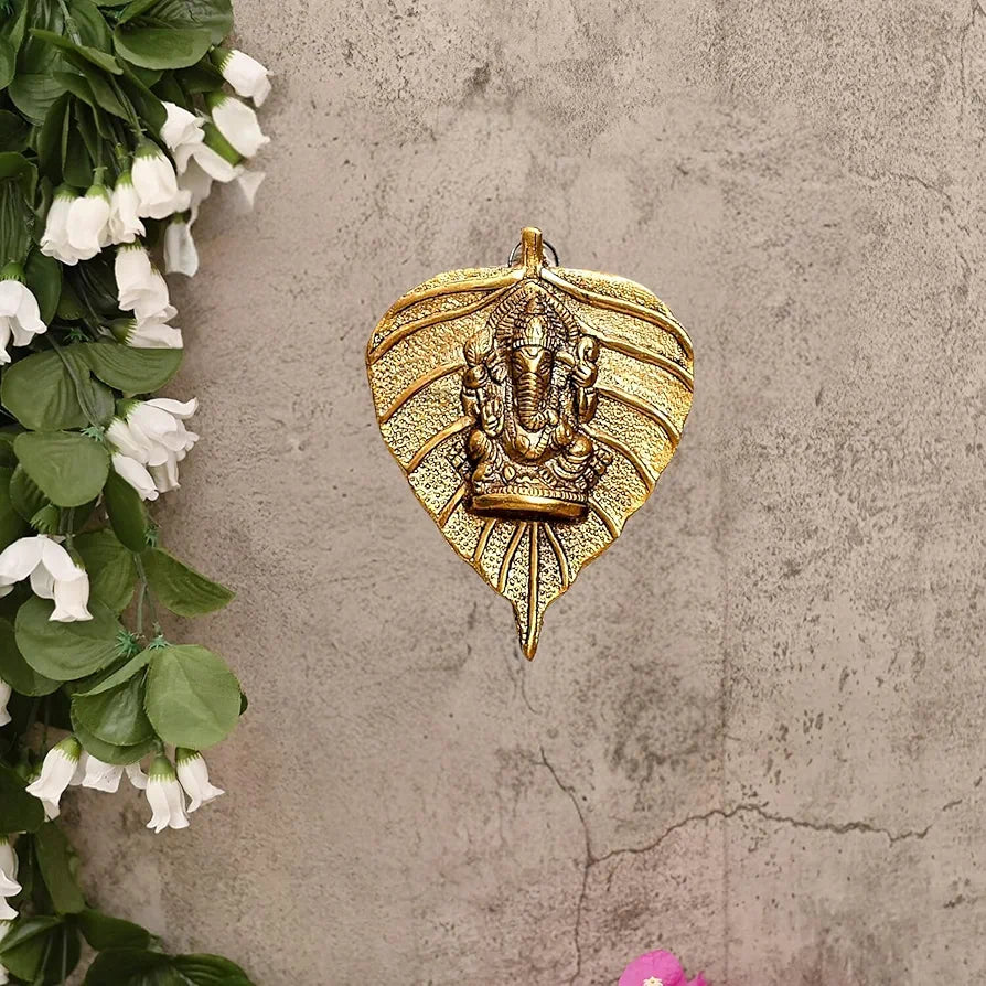 Chhariya Crafts Metal Radha Krishna Tree Jhula and Ganesha Wall Hanging Art Decorative Showpiece