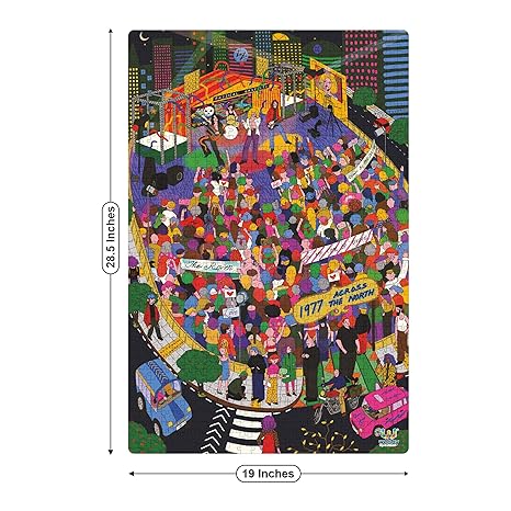 Webby Rock Concert Illustration Wooden Puzzle Fun & Challenging for Adult & 14+ Kids, 1000 Pieces