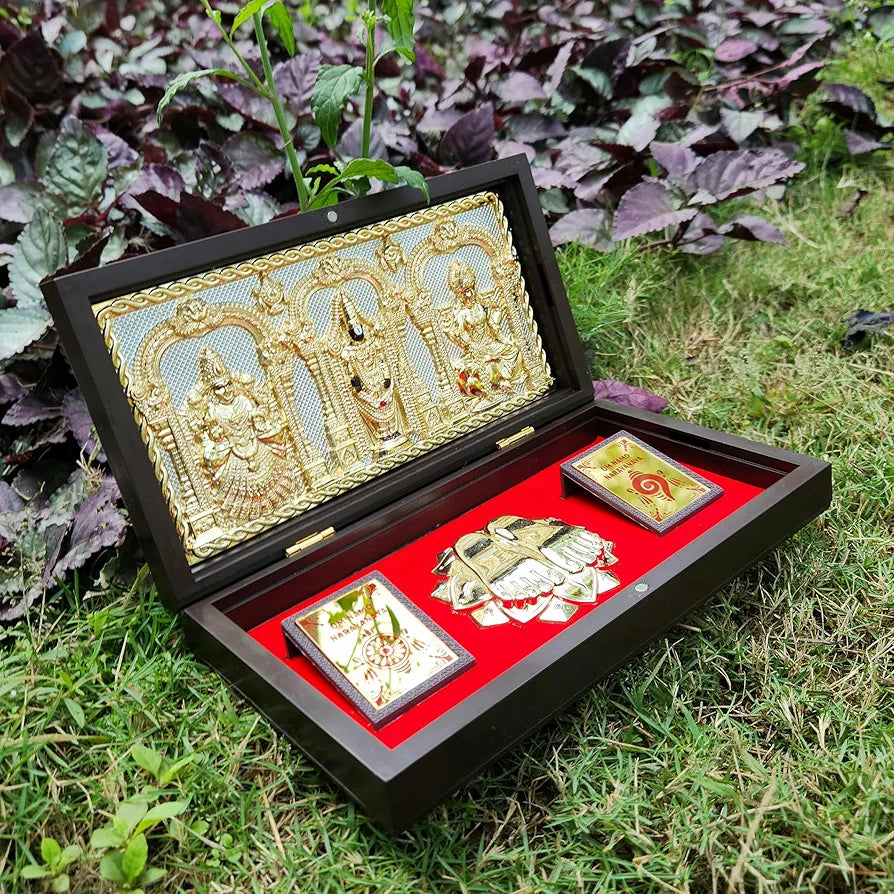 Arnavira Gold Plated Photo Frame House Warming Gifts Puja Box