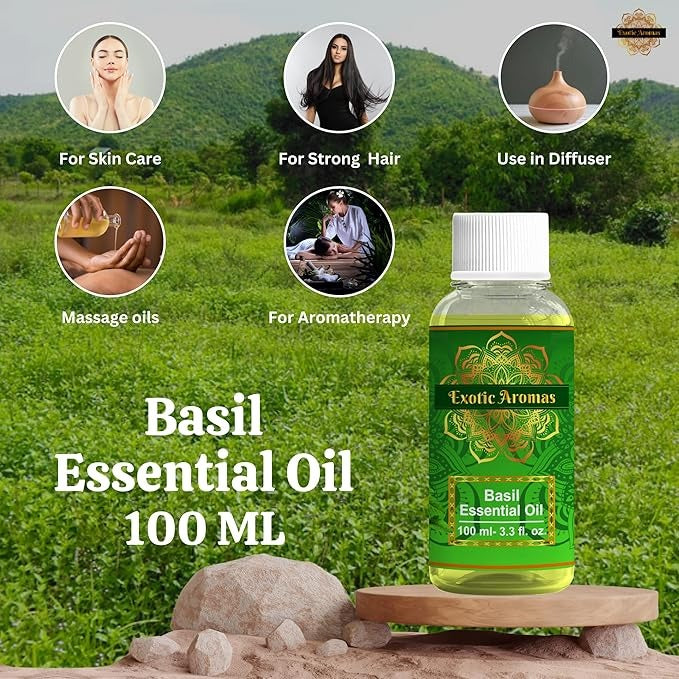 Exotic Aromas Basil Essential Oil - 100 ml