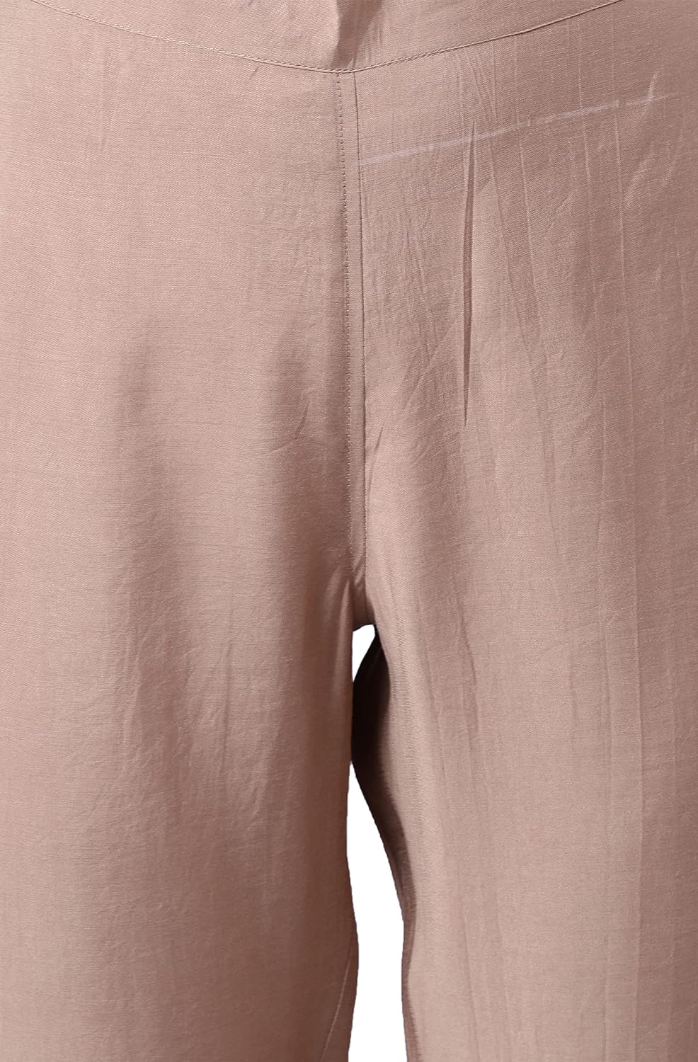 Janasya Women's Dusty Rose Viscose Blend Embroidered Kurta with Pant