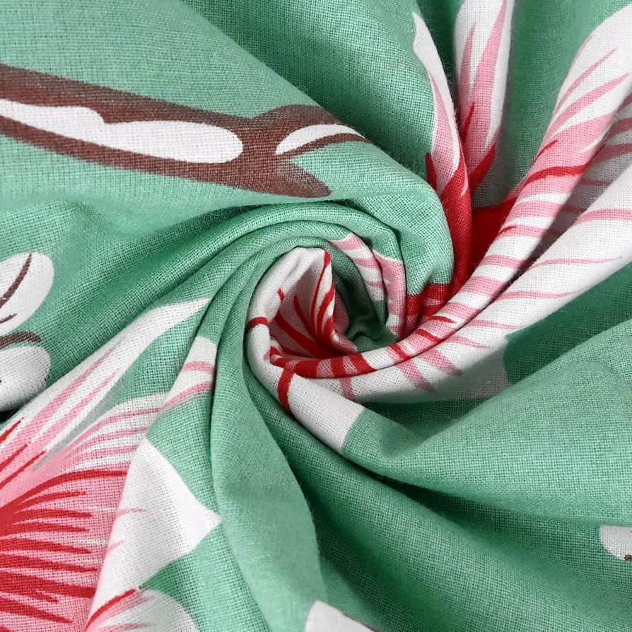 Divine Casa 100% Cotton Double Bed Dohar Ultra-Soft Reversible AC Blanket Colour Mint Blossom Haven
