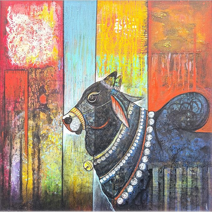 91Knots Mystical Bull Nandi 500 Pieces Premium Wooden Jigsaw Puzzle for Adults and Kids 12+ Years | Indian Artwork Puzzle with Unique Cuts