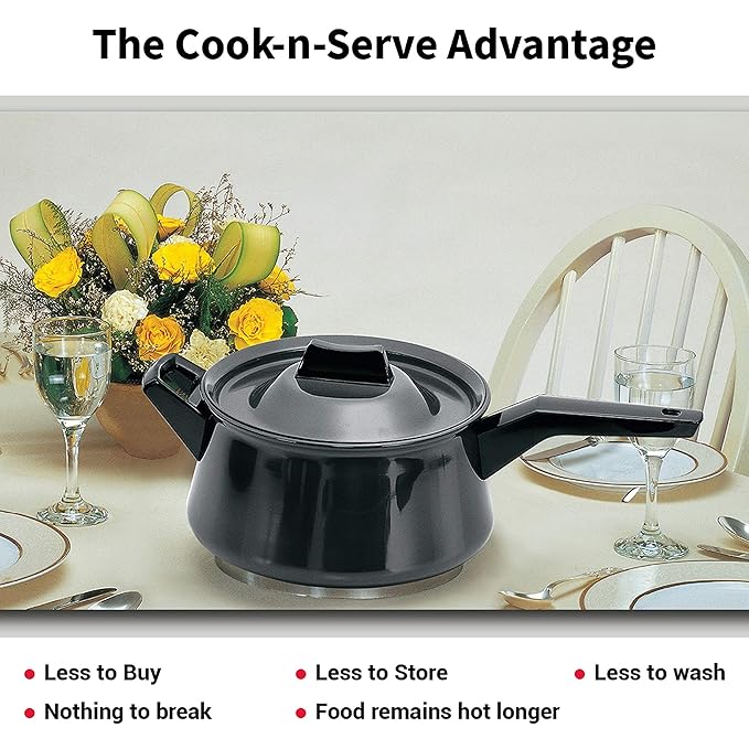 Hawkins Futura 3 Litre Handi Hard Anodised Sauce Pan and Lid