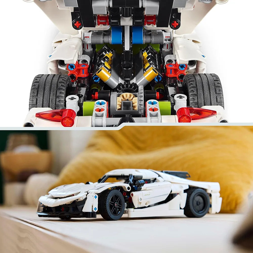 Lego Technic Koenigsegg Jesko Absolut White Hypercar 42184 Building Blocks for 18+ Gift