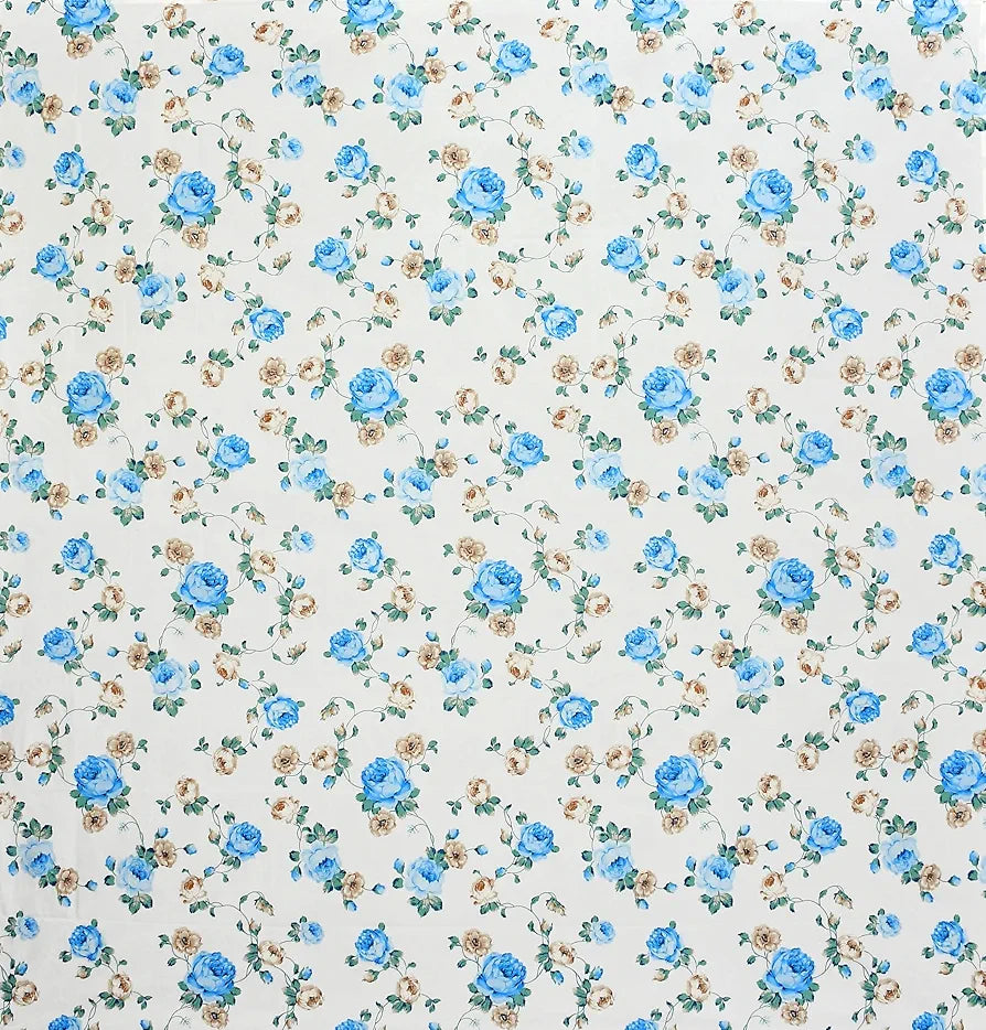 Homefab India 180 TC Glace Cotton Double BedSheet with 2 Pillow Covers Blue