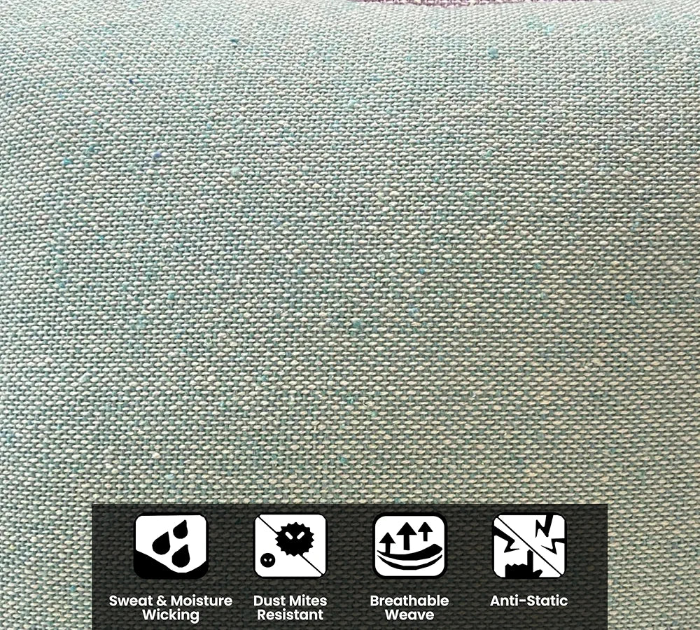 Sajavat Home Cotton Cushion Cover Colour Beige & Sky Blue