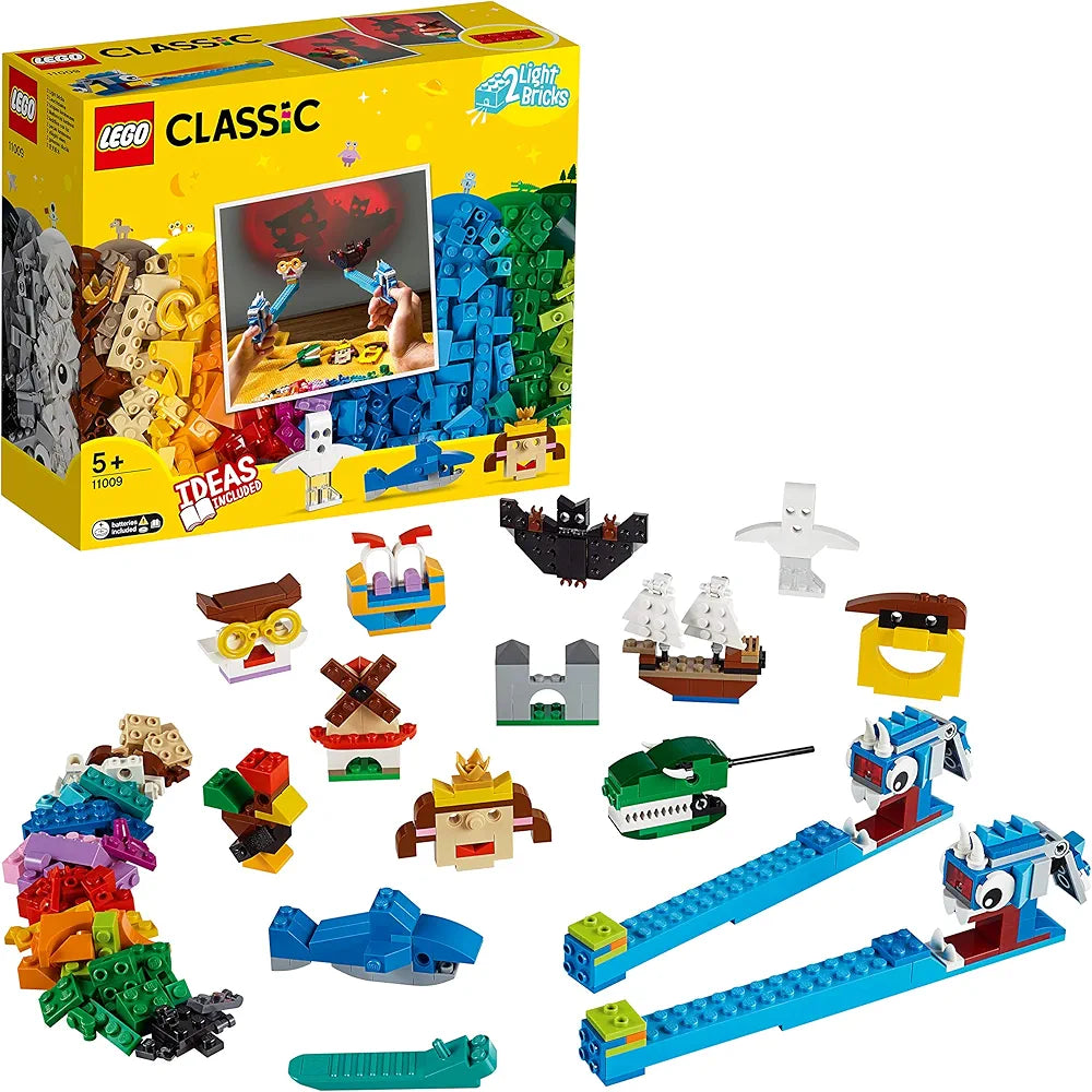 Lego 11009 Classic Bricks and Lights Shadow Puppet Theater Set with Light Basic Building Bricks, Creative Fun for 5+ Year Old , 441 Pieces