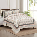 Kuber Industries Double Bedsheet with 2 Pillow Covers 160 TC Premium Cotton Dezier Carpet Print Green