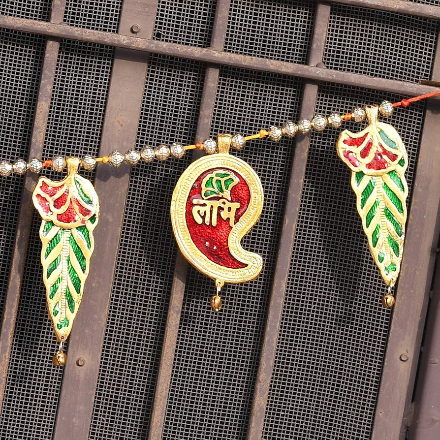 Metal Ethnic Bandarwal Door Toran Wall Hangings Decorative Ganesha Wall Hanging