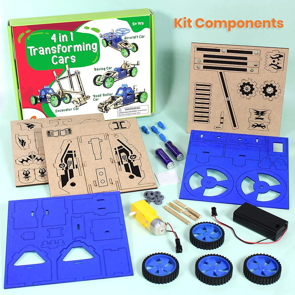 Butterfly EduFields 4In1 Stem Kit Science Project Kit For 5 6 7 8 DIY Stem Toys For 5+ Year Old Educational Toys For Kids 5+ Years