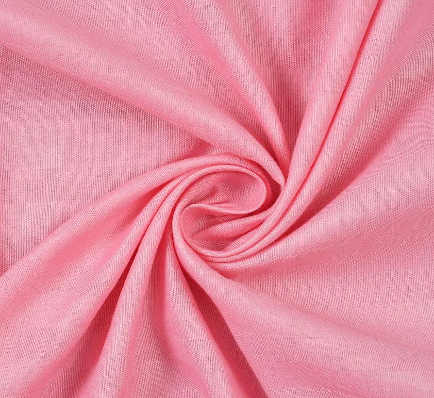 Homefab India 160 TC Stripe Glace Cotton Double BedSheet with 2 Pillow Covers Baby Pink