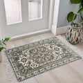 Sajavat Home Braided Cotton & Jute Printed Floor Rug Aegean Green Area Rug