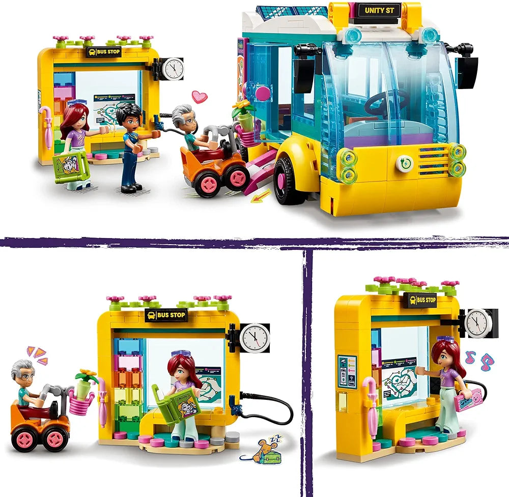 Lego Friends Heartlake City Bus 41759 Building Toy Set for Ages 7+; with Buildable Bus, Bus Stop and 3 Characters