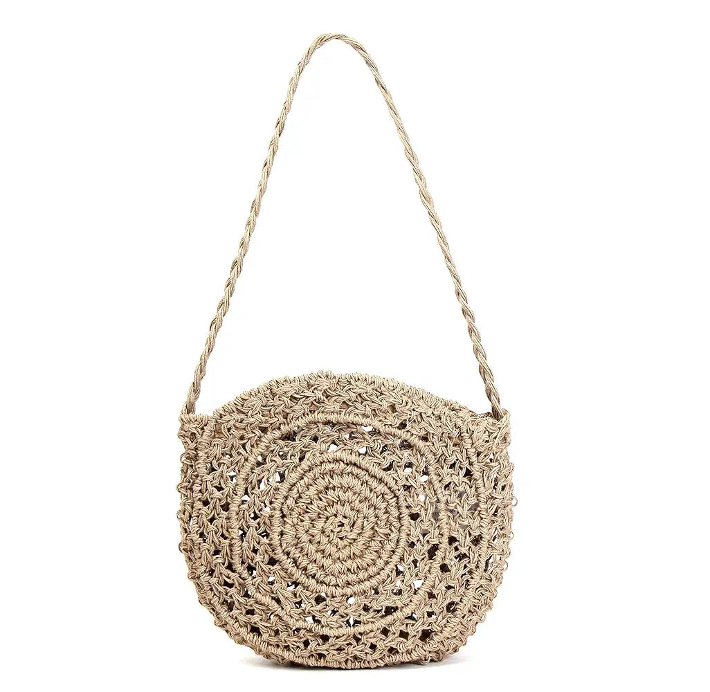 Astrid Handmade Macrame Flap Over Sling Bag For Girls And Women Colour Nut Brownish Beige