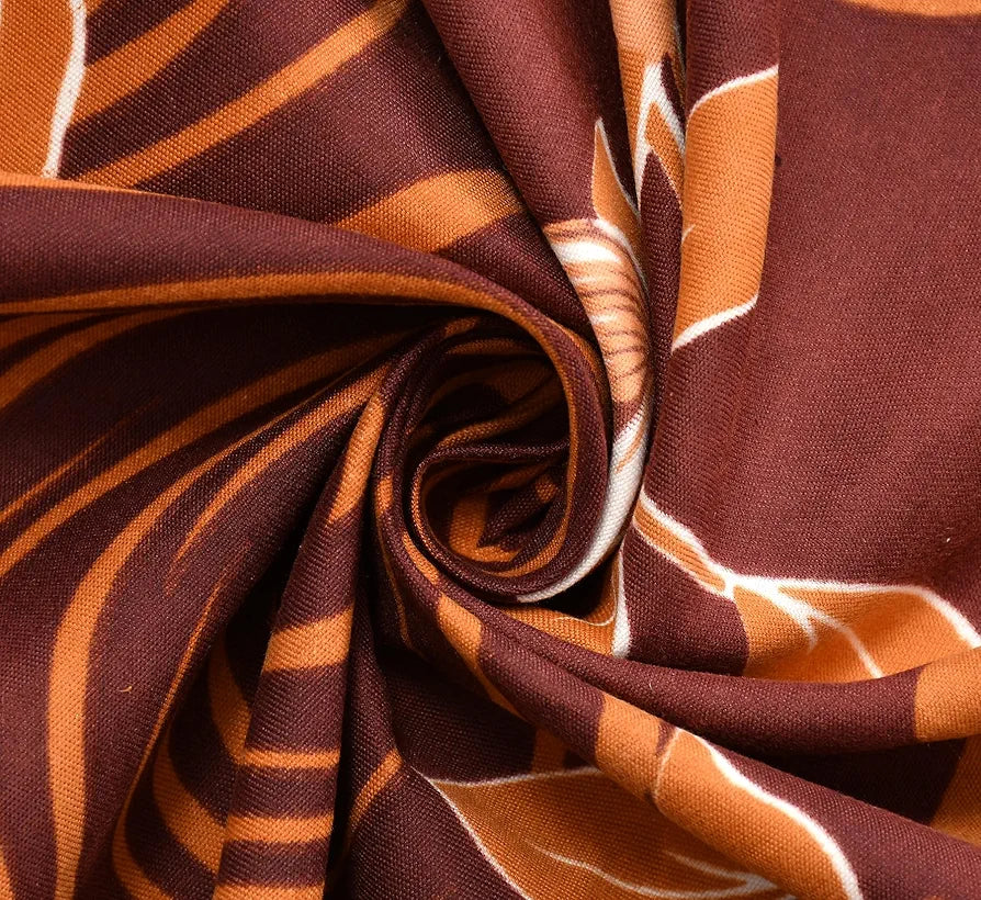 Homefab India 180 TC Microfiber Single BedSheet with 1 Pillow Cover Brown Floral