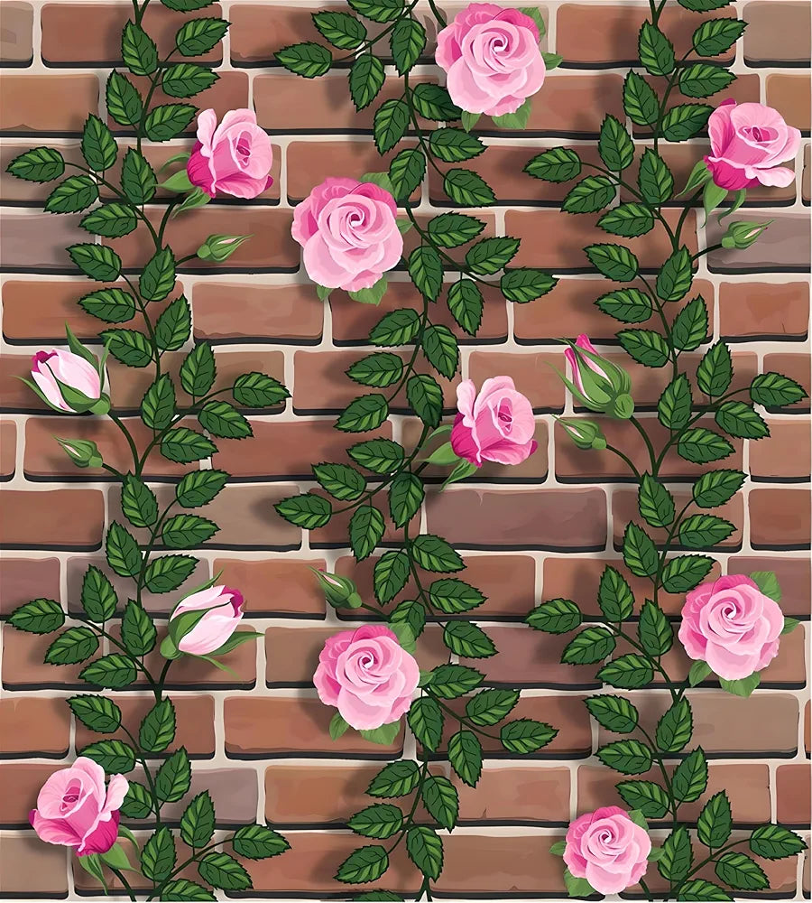 Indian Royals Decorative Wallpaper for Bedroom Brick Flower Wallpaper