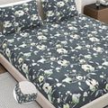 Dreamscape Microfibre Wrinkle & Fade Resistant Fitted Bedsheet for King Bed 140TC 1 Fitted Bed Sheet  with 2 Pillow Covers Dk. Grey Anchor Color
