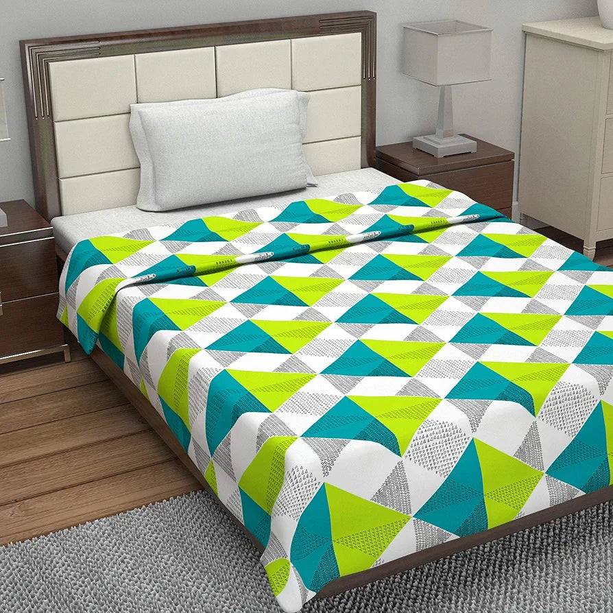 Divine Casa 120 GSM Reversible Single Bed Size Dohar AC Blanket Soft Light-Weight Glace Cotton Bed Blanket TC - 120