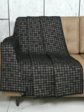 Saral Home Soft Polyester Blend Viscose Chenille Geometric Covers Grey
