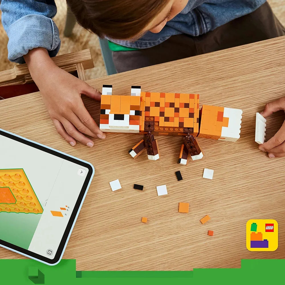 Lego Minecraft The Fox Gaming Decoration Building Set - Animal Figure Toy - Game Decor Gift - 21588