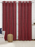 Saral Home Pacman Chenille Blackout Door Curtains 2pc Maroon