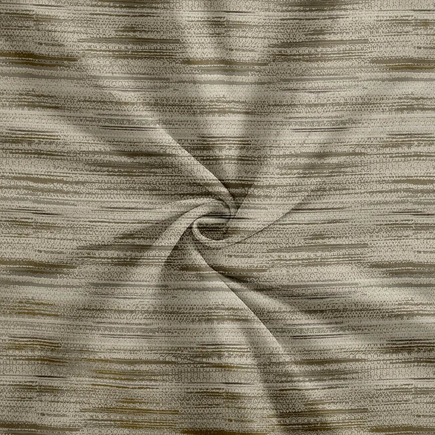Trance Home Linen 100% Cotton 180 TC Bedsheet Single Size Printed Fitted Bedspread with 1 Pillow Cover Colour Dhariya Taupe