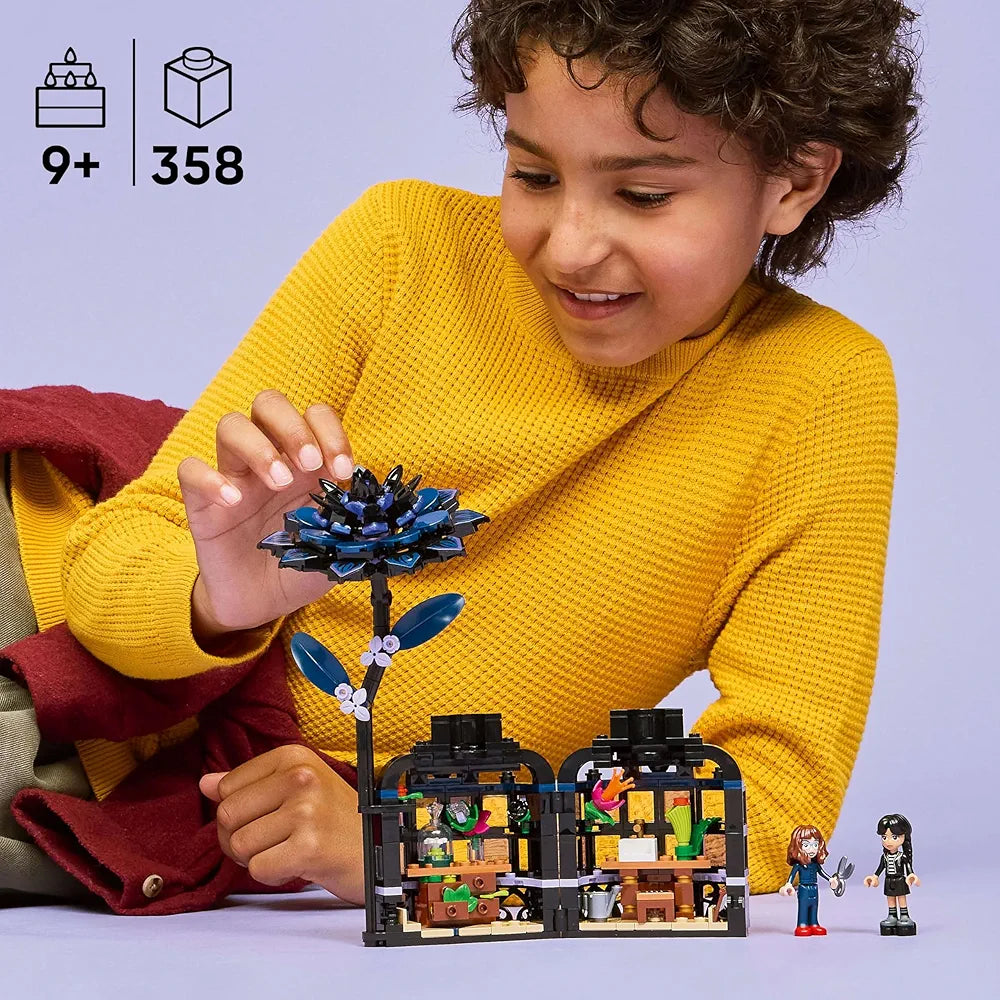 Lego Wednesday Black Dahlia Flower, Faux Plant Room Decor 76784 - Building Blocks Set for Age 9+ Boys and Girls