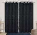 Saral Home Pacman Chenille Blackout Long Door Curtains 2pc Colour Navy