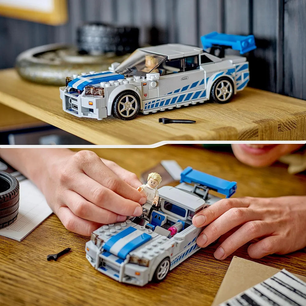 Lego Speed Champions 2 Fast 2 Furious Nissan Skyline GT-R  76917 Building Toy Set Race Car Model for Ages 9+