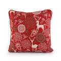 Sashaa World Reindeer Print Cushion Cover Pillow Cover For Living Room Colour Red